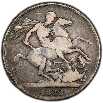 SOLD Great Britain 1822 1 One Crown Silver Coin KM #680.2 Tertio