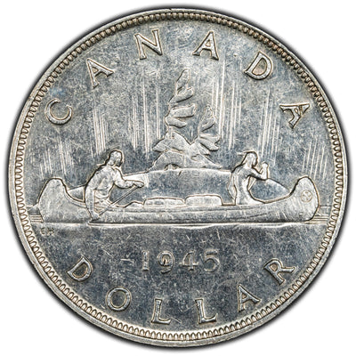 SOLD Canada 1945 $1 Silver Dollar Coin - Key Date - Cleaned