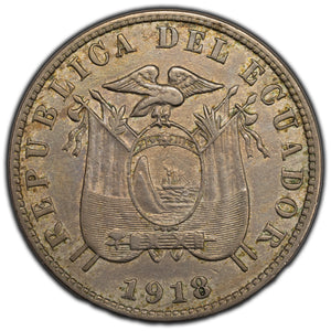 SOLD Ecuador 1918 10 Centavos Coin KM #62