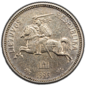 SOLD Lithuania 1925 2 Litu Silver Coin KM #77