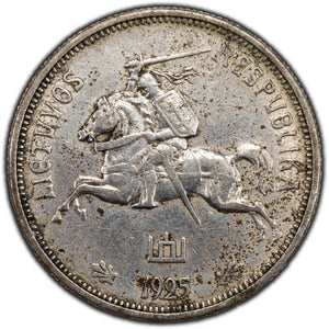 SOLD Lithuania 1925 5 Litu Silver Coin KM #83 - Cleaned