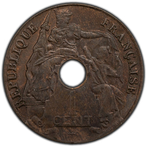 SOLD French Indochina 1923 1 One Cent Coin