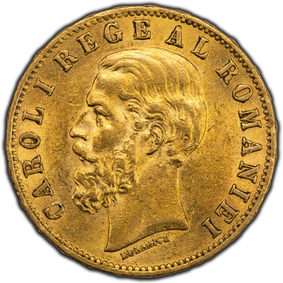 SOLD Romania 1883 20 Lei Gold Coin KM #20