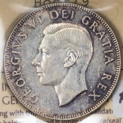 SOLD Canada 1949 Hoof/9 50 Cents Half Dollar Silver Coin - ICCS MS-63