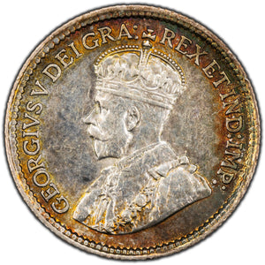 SOLD Canada 1917 5 Cents Silver Coin - Pretty Colour!