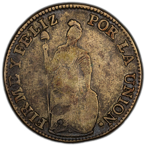 SOLD Peru 1836 Cuzco 4 Reales Silver Coin KM #151