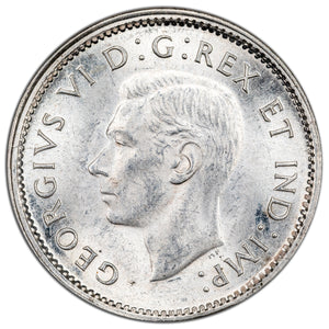 SOLD Canada 1943 10 Cents Dime Silver Coin - AU-58
