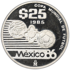 SOLD Mexico 1985 25 Pesos Proof Silver Coin KM #503