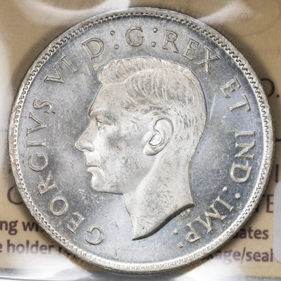 SOLD Canada 1944 Near 4 50 Cents Half Dollar Silver Coin - ICCS MS-63 Cameo