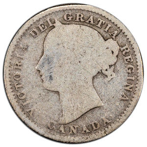 SOLD Canada 1898 Obverse 6 10 Cents Dime Silver Coin - Scratches