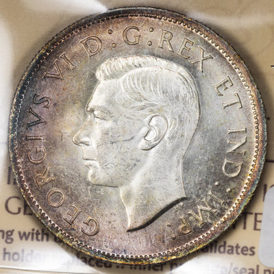 SOLD Canada 1940 50 Cents Half Dollar Silver Coin - ICCS MS-63