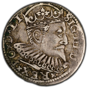 SOLD Poland 1598 Riga 3 Grosze Silver Coin