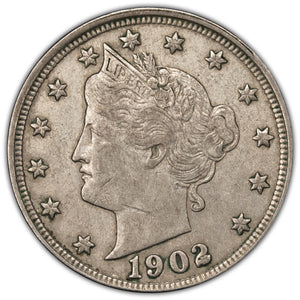 SOLD United States 1902 5 Cents Liberty Head Nickel Coin