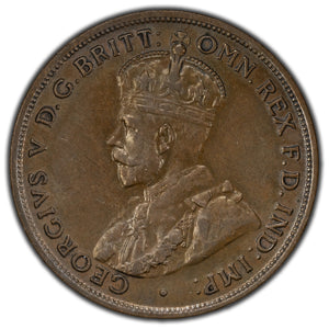 SOLD Australia 1924 London Obverse 1 Penny Coin KM 23