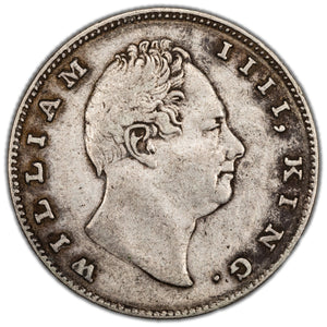 SOLD India 1835 1 One Rupee Silver Coin KM #450.1
