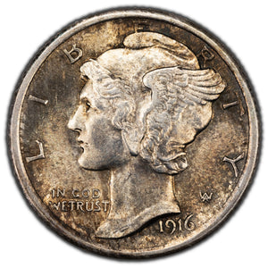 SOLD United States 1916 10 Cents Mercury Dime Silver Coin - Choice Uncirculated