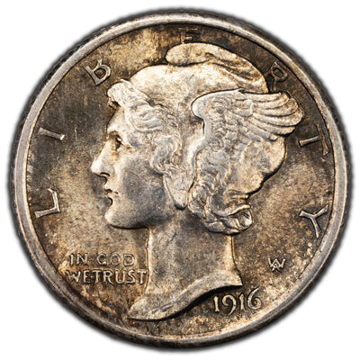 SOLD United States 1916 10 Cents Mercury Dime Silver Coin - Choice Uncirculated