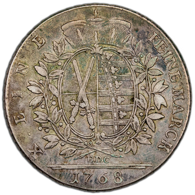 German States Saxony 1768 Coventionsthaler Silver Coin KM #983