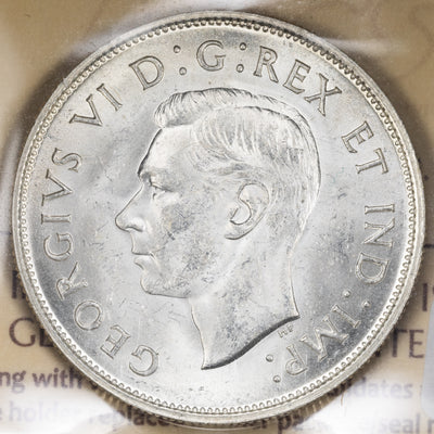 SOLD Canada 1937 50 Cents Half Dollar Silver Coin - ICCS MS-64