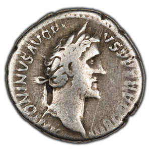 SOLD Ancient Rome Antoninus Pius AD 140-143 Denarius Silver Coin RIC #61