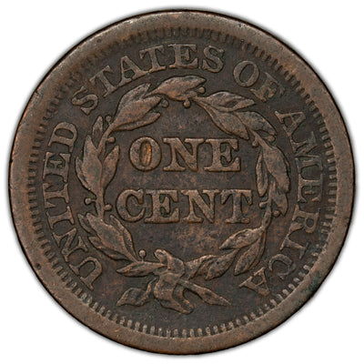 United States 1852 Braided Hair Large Cent Coin