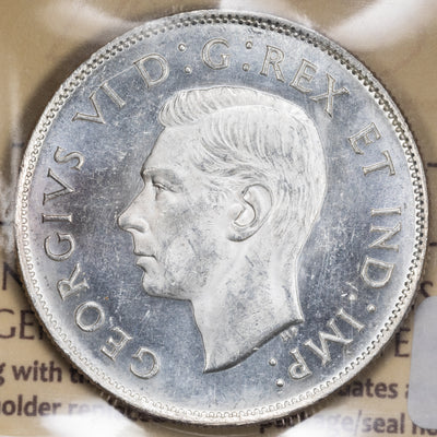 SOLD Canada 1942 50 Cents Half Dollar Silver Coin - ICCS MS-63 Cameo