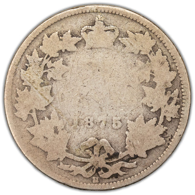SOLD Canada 1875-H 25 Cents Quarter Silver Coin Key Date! - Filler