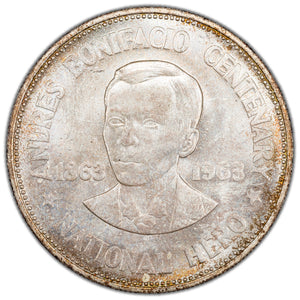 SOLD Philippines 1963 Peso Silver Coin KM #193