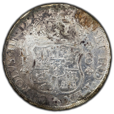 SOLD Mexico 1765 8 Reales Silver Coin KM #105 - Cleaned