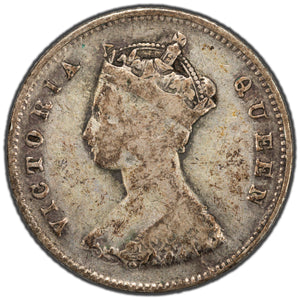 SOLD Hong Kong 1868 10 Cents Silver Coin KM #6