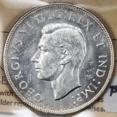 SOLD Canada 1946 50 Cents Half Dollar Silver Coin - ICCS MS-63