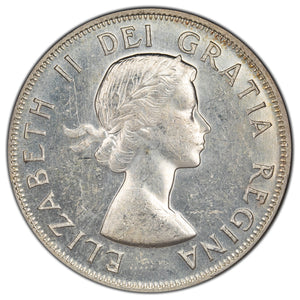 SOLD Canada 1958 Dot 50 Cents Half Dollar Silver Coin - Uncirculated