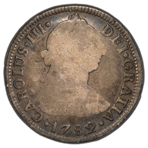 Mexico 1782 FF 2 Reales Silver Coin KM #88