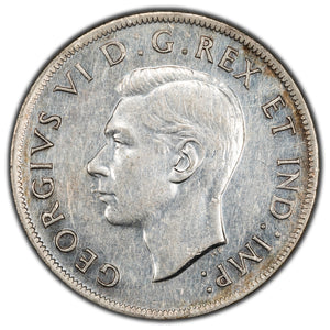 SOLD Canada 1945 2xHP $1 Silver Dollar Coin - Hairlines