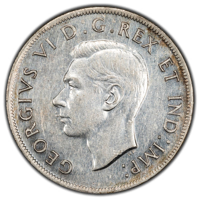 SOLD Canada 1945 2xHP $1 Silver Dollar Coin - Hairlines