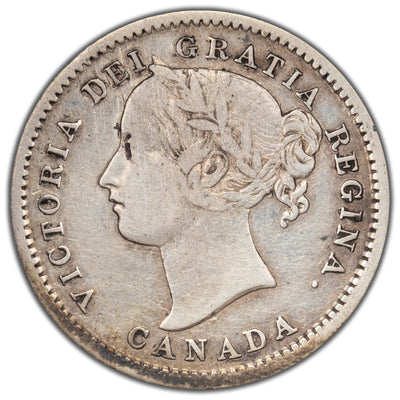 SOLD Canada 1858 10 Cents Dime Silver Coin - Very Fine