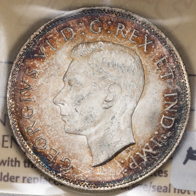 SOLD Canada 1938 50 Cents Half Dollar Silver Coin - ICCS MS-63