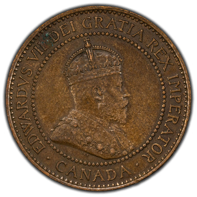 Canada 1908 1 Large Cent Coin - EF