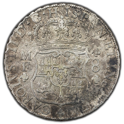 SOLD Mexico 1764 8 Reales Silver Coin KM #105 - Cleaned