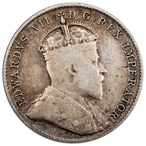 SOLD Canada 1908 10 Cents Dime Silver Coin - VG-10