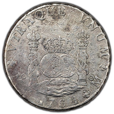 SOLD Mexico 1764 8 Reales Silver Coin KM #105 - Cleaned