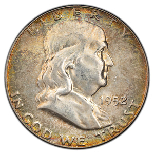 SOLD United States 1952 50 Cents Franklin Half Dollar Silver Coin - Nice Colour!