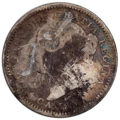 Canada 1896 Obverse 6 10 Cents Dime Silver Coin - Issues