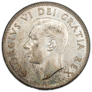 SOLD Canada 1948 50 Cents Half Dollar Silver Coin - EF +