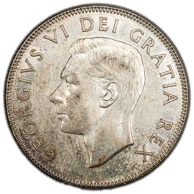 SOLD Canada 1948 50 Cents Half Dollar Silver Coin - EF +
