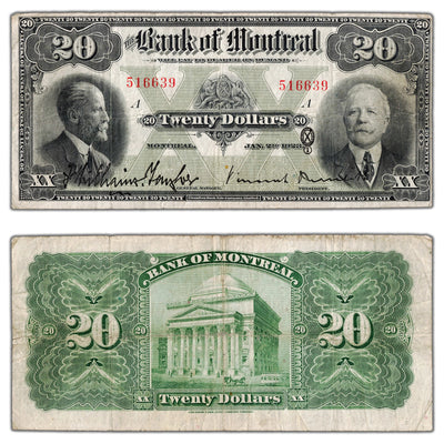 $20 1923 Bank of Montreal Chartered Note  #505-56-06 - Fine+