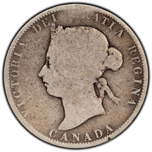 SOLD Canada 1886 Obverse 4 Short Bough Ends 25 Cents Quarter Silver Coin