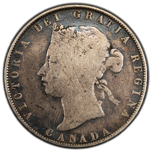 SOLD Canada 1872-H 50 Cents Half Dollar Silver Coin - Obverse Scratches