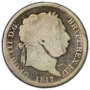 SOLD Great Britain 1817 One Shilling Silver Coin KM #666