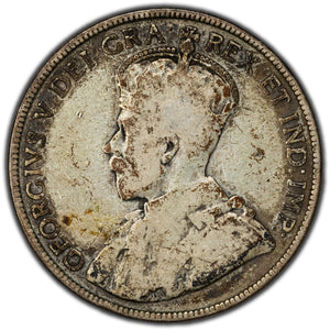 SOLD Canada 1914 50 Cents Half Dollar Silver Coin - Weak Reverse